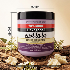 Crème Coiffante Définissante pour Cheveux Secs et Cuir Chevelu, Nourrissante et Douce, Effet Longue Durée, Activateur de Boucles - Product Image 4