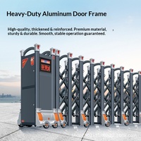 Portes coulissantes rétractables, portails électriques télécommandés, design moderne et simple, origine Foshan, acier inoxydable, alliage d'aluminium