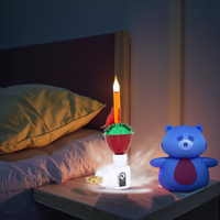 Lampe de nuit de Noël festive en forme d'oiseau perché, lampe sécurisée pour enfants pour la décoration de la maison et des fêtes, logo personnalisé, vente en gros