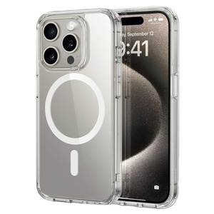 Pha Lê HD Trong Suốt Cho Từ Tính Phí Không Dây Trường Hợp Đối Với <span class=keywords><strong>iPhone</strong></span> 11 12 13 14 15 16 Pro Max XR X S <span class=keywords><strong>7</strong></span> 8 Cộng Với Bìa Cứng - Product Image 1