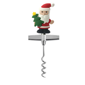 Christmas Bottle <b>Stopper</b> With Opener Zinc Alloy Round Shape <b>Wine</b> Corkscrew For Holiday Gift Red <b>Wine</b> Bottle Sealing - Product Image 2