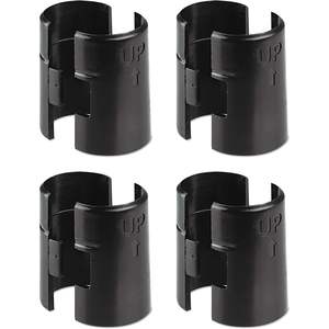 Alera ALE Wire Shelving Shelf Lock Clips en plastique noirs - Lot de 4 supports et connecteurs de rayonnage en plastique - Product Image 1