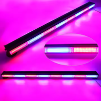 Barre lumineuse LED COB 12'' 46'' 12V 24V, feux de signalisation d'urgence clignotants jaunes, rouges, bleus, ambre pour voitures, aluminium, projecteur combiné