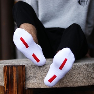 Người Đàn Ông Của Hợp Thời Trang Màu Trắng Thể Thao Vớ Cotton Thuyền Vớ Rắn Màu Sọc Hai Sọc Ngắn Ống Khăn Dưới Thấp Cắt Cho Mùa Thu - Product Image 1