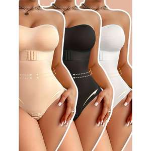 3 pièces de culottes de compression sans couture pour femmes, corset à forte compression, Colombianas Fajas, stock XS, corps entier, soutien-gorge abdominal - Product Image 5