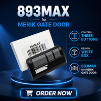 Télécommande de porte de garage multifréquence 315Mhz 390Mhz, 893MAX, copie du code roulant, compatible avec les ouvre-portes Merik, bouton d'apprentissage