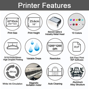 Imprimante UV industrielle A2+ JuColor 1200 DPI avec caméra IA 6042, impression à jet <span class=keywords><strong>de</strong></span> haute précision, pour balles <span class=keywords><strong>de</strong></span> <span class=keywords><strong>golf</strong></span>, chaussures, jouets, avec têtes RICOH GEN6 - Product Image 2