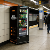 Distributeur automatique de boissons et de collations grande capacité Qingo, intégration cloud SDK, garantie de 3 ans