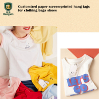 Étiquettes de vêtements personnalisées à bas prix avec impression de logo et nom, étiquettes de vêtements en papier avec cordon