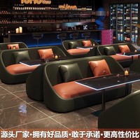 Ensembles de canapés et tables en bois massif bicolore pour 1 ou 2 personnes, mobilier de restaurant commercial moderne et simple