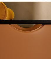 Fauteuil rembourré Koya de style rétro du milieu du siècle, avec dossier creux, pour la maison, le salon ou l'hôtel