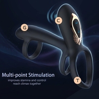 360° Drehender Vibrationsring mit 10 Modi für G-Punkt & Klitoris/Hoden-Stimulation für Männer/Frauen Paare