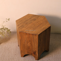 Table console carrée haut de gamme minimaliste en bois massif, faite à la main, écologique, gain de place, durable, pour salon, appartement, hall d'entrée