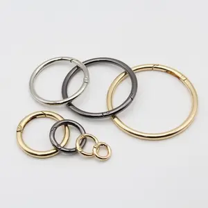 Nieuwe Collectie Mode Metalen Legering Ronde O Ring Voor Lederen Tas Riem Link Sleutelhanger Ring Karabijnhaak Veerpoort Ring