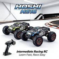 HOSHI N516 N416 Mobil Balap Remote Control 4 Saluran Kecepatan Tinggi 1/10 1/16 Motor Brushed 4WD Jangkauan 80m Siap Pakai Pengisian Daya USB