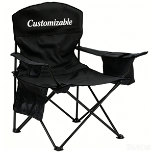 Chaise de camping pliable personnalisable, chaise d'extérieur portable avec accoudoirs et poches de rangement, siège bleu pour événements - Product Image 4