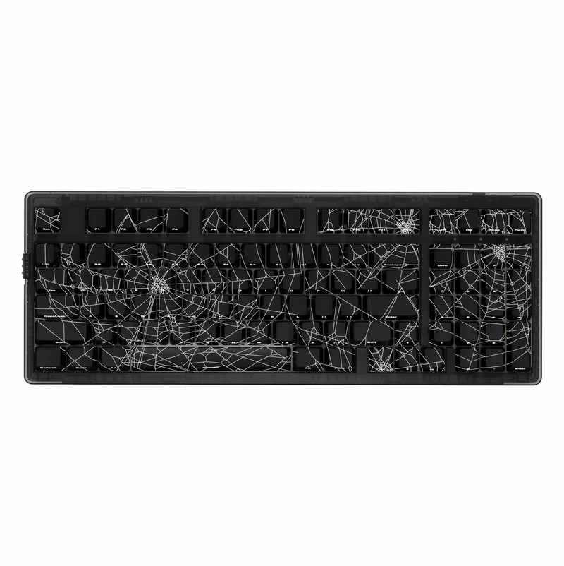 ZORNHER ZH980 スパイダーネットキーカップ 透明メカニカルキーボード
