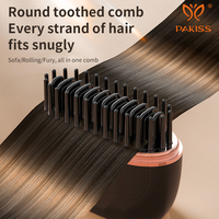 Peigne lisseur sans fil portable PAKISS - Chauffe rapidement, 3 réglages de température, outil de coiffage miniature pour les voyages
