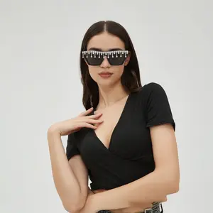 Kacamata hitam xxx fashion terbaru Wanita kacamata hitam wanita teduh kualitas tinggi kacamata hitam kristal untuk wanita