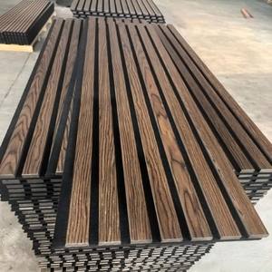 Panneaux muraux en <span class=keywords><strong>bois</strong></span> MDF à lattes, design moderne européen, ignifuges, insonorisants, décoration, vente en gros d'usine - Product Image 3