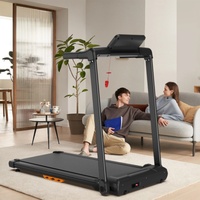 Caminadora de Oficina con Inclinación, Caminadora Eléctrica para el Hogar con Pantalla LED LCD, Plataforma de Caminata Electrónica Segura, Disponible en EE. UU. y la UE