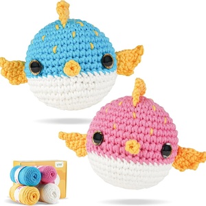 Kit de Ganchillo DIY para Animales <span class=keywords><strong>Amigurumi</strong></span>, Material de Hilo para Hacer Juguetes, Lindo Colgante de Peluche, Decoración para el Hogar, Regalo - Product Image 3
