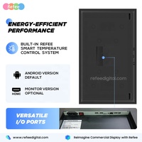 Écran LCD 4K Ultra-Mince Semi-Extérieur de 65 Pouces à Haute Luminosité 3000 Nits, Moniteur d'Affichage Publicitaire Android pour Signalisation Numérique avec SDK