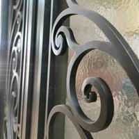 Puerta de Seguridad Doble de Hierro Forjado para Entrada Principal de Casas, Personalizada, Precio de Fábrica