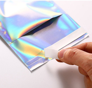 Sustainable 100% Biodegradable White Black Silver Polybags Custom Reusable Holographic Padded Mailing <b>Bags</b> - Product Image 5