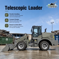 Chargeur télescopique haute efficacité LAWNIO, 350 mm de garde au sol et grande maniabilité pour travaux de terrassement, chargeur diesel