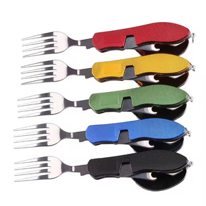 Cuchillo Plegable Portátil de Acero Inoxidable Huyo, Utensilios de Camping, Cubertería para Viajes y Senderismo, Multiherramienta, Estilo Simple para Actividades al Aire Libre - Product Image 2
