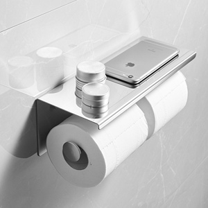 304 Wc in acciaio inox Rotolo di Carta Del Supporto Del Basamento con supporto di carta igienica con coperchio - Product Image 6