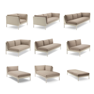 En forme de L villa balcnoy <span class=keywords><strong>salon</strong></span> extérieur et <span class=keywords><strong>table</strong></span> basse en rotin <span class=keywords><strong>coin</strong></span> canapé en rotin ensemble de meubles modernes - Product Image 5