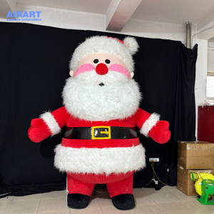 पार्टी स्टेज कॉस्प्ले प्रोप के लिए फुफ्फुटेबल जीवन सटा गुड़िया पोशाक, क्रिसमस की गतिविधि परेड सेंटा क्लॉस सूट - Product Image 2