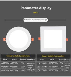 Plafonnier LED encastré dimmable ETL 4 et 6 pouces avec boîtier de jonction, lumière de panneau 5CCT pour les États-Unis et le <span class=keywords><strong>Canada</strong></span> - Product Image 2