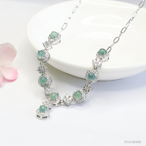 <span class=keywords><strong>Collier</strong></span> en jade de Birmanie Juanyu avec chaîne et pendentif, <span class=keywords><strong>collier</strong></span> en jadéite, <span class=keywords><strong>collier</strong></span> ras du cou en jade naturel de Birmanie Maitreya - Product Image 2