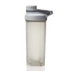 Agitadores de botellas de agua deportivos de entrenamiento transparentes portátiles de grado alimenticio 400Ml 600Ml con marcado de medición