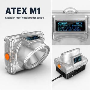 Lámpara Frontal a Prueba de Explosiones ATEX <span class=keywords><strong>M1</strong></span> Zona 0, LED Inalámbrica con Carga Inalámbrica, OLED IP68, Lámpara de Seguridad para Refinerías, Industria Química y Marina - Product Image 1