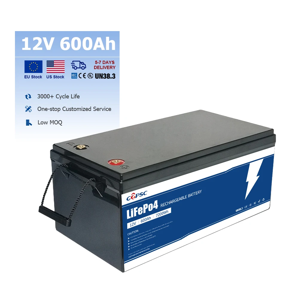 <strong>12V</strong> 100/200/300/600Ah <strong>LiFePO4</strong> Lithium Iron Phosphate <strong>Deep</strong> <strong>Cycle</strong> <strong>Battery</strong> Pack for RV Marine Solar Trolling Motor Grid Storage