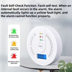 Detector de Monóxido de Carbono con Alarma, Funciona con Batería, Uso en Interiores del Hogar |   Monitor de Fugas de Gas CO para la Quema de Briquetas de Carbón/Colmenas de Carbón - Product Image 4
