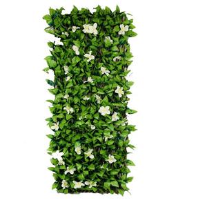 High Quality <strong>Artificial</strong> Boxwood Leaf Hedage <strong>With</strong> White Clematis <strong>Trellis</strong> <strong>Flowers</strong> - Product Image 2
