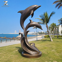 Sculpture de grue en bronze d'extérieur, statues d'oiseaux herons grandeur nature personnalisées pour la décoration de jardin, villa, hôtel, cour, parc, paysage