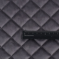 Tissu matelassé diagonal en velours imperméable tricoté en gros, 100% polyester, uni, imprimé, textile de maison