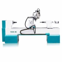 Torno de Madera CNC de Alta Precisión MS-1530-4S con Sistema de Lubricación Automática para Piezas Decorativas de Madera