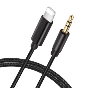 Kabel Audio AUX 1.2M, Kabel Audio Aux Kualitas Tinggi Ke 3.5 Mm Speaker Jack untuk Headphone Mobil Kabel Konverter AUX