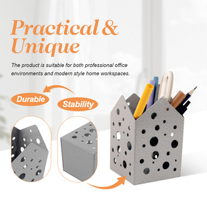ที่ใส่ปากกาโลหะแบบตั้งโต๊ะ ดีไซน์เฉพาะ แข็งแรง ทนทาน - Product Image 3