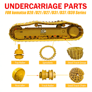 Komatsu D20 D21 D27 D31 D37 D39 bulldozer ketting & loopwielset, boven- en onderrol, tandwiel, onderwagen onderdelen - Product Image 2