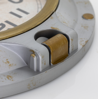 Jam Dinding Retro Model Porthole Tahan Air dengan Termometer dan Higrometer Ganda, Gerakan Senyap untuk Fasad Rumah Luar Ruangan
