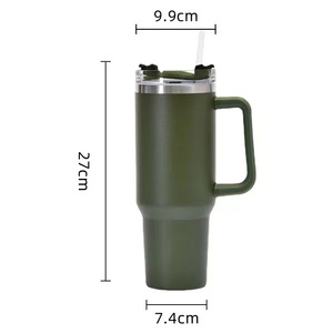 Usa Warehouse <strong>Simply</strong> <strong>Modern</strong> Double Wall Portable Cup 40oz Stainless Steel Sublimation <strong>Tumbler</strong> with Handle and Straw - Product Image 3