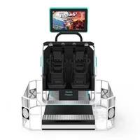 Simulador de Vuelo VR 360 para 2 Personas, Simulador de Vuelo Comercial Grande para Interiores con Dos Asientos, Máquina de Juegos de Realidad Virtual